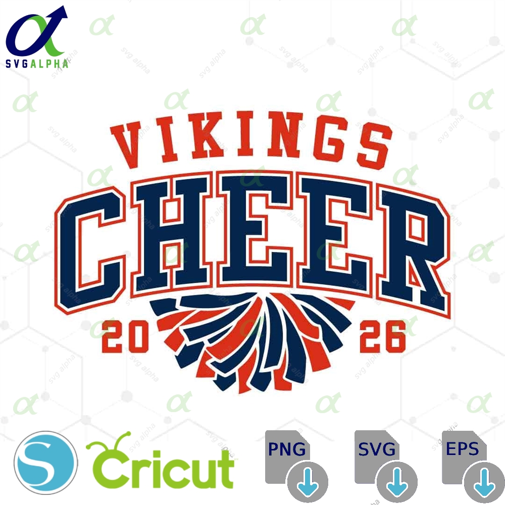 Vikings Cheer 2026 Svg Png Cheerleader Svg Vikings Cheerleading Svg School Spirit Mascot Cheer Mom Png Vikings Sublimation Designs